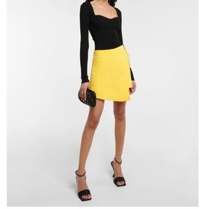 STAUD Yellow Mini Skirt